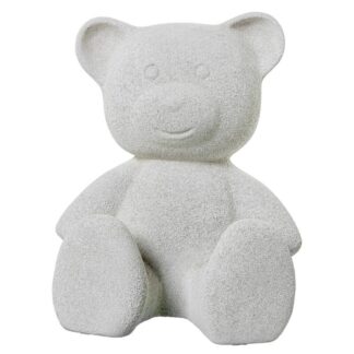 Figura Oso Cerámica Gris Arena 20x20x23cm