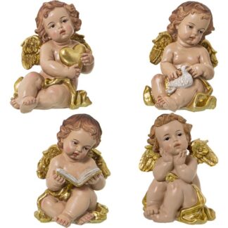 Figura Resina Ángel Sentado 8x7x11cm Aprox.