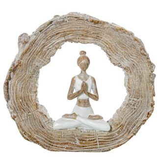 Figura Resina Buda En Circulo 20x5x18 Cm