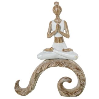 Figura Resina Buda En Pedestal 19x6x25cm