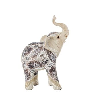 Figura Resina Elefante Blanca 15x8x21,5cm