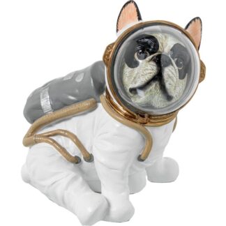 Figura Resina Perro Astronauta 19x15x20cm