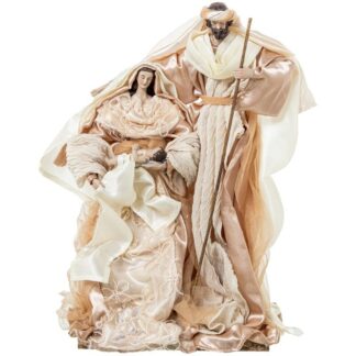 Figura Resina/tela Sagrada Familia 43cm 43cm.