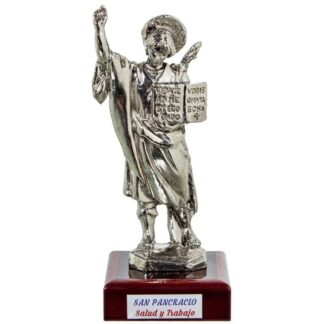 Figura San Pancracio Niquel C/peana Madera 5x5x12,5cm