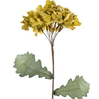 Flor Artificial Amarilla Espuma Eva, Plástico Y Papel 70cm