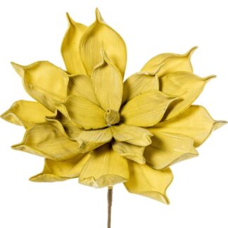 Flor Artificial Amarilla Espuma Eva Y Papel Ø13x65cm