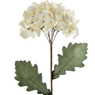 Flor Artificial Blanca Espuma Eva, Plástico Y Papel 70cm