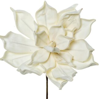 Flor Artificial Blanca Espuma Eva Y Papel Ø13x65cm