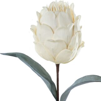 Flor Artificial Blanca Espuma Eva Y Papel 65cm