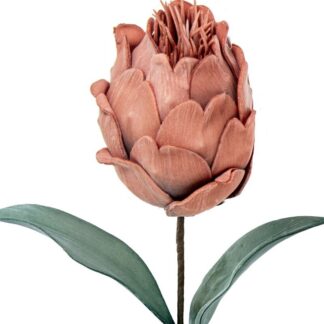 Flor Artificial Coral Espuma Eva Y Papel 65cm