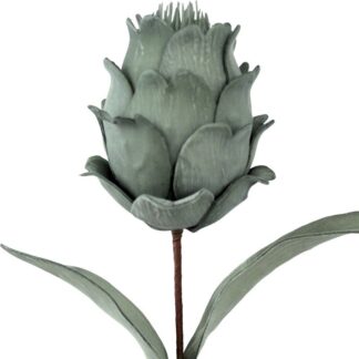 Flor Artificial Verde Espuma Eva Y Papel 65cm
