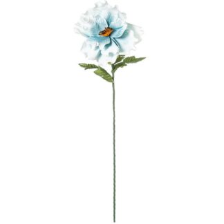 Flor Blanca/azul Poliéster 88cm