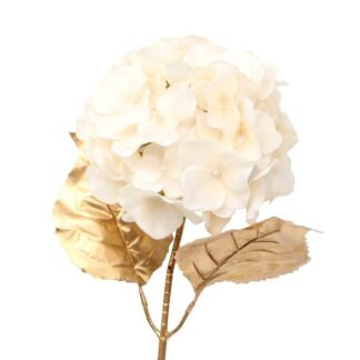 Flor Crema Con Tallo Dorado 66cm