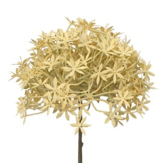 Flor Crema Con Tallo Natural 63cm