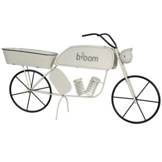Jardinera Metal Blanco Moto C/bandeja 116x28x58cm