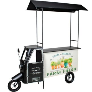 Jardinera Metal Negro Motocarro 185x53x200cm