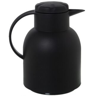 Jarra Termo Negra Polipropileno Vidrio 1l, Libre De Bpa 20x15x23cm