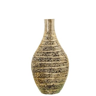 Jarrón Aluminio Dorado 28x10x54cm
