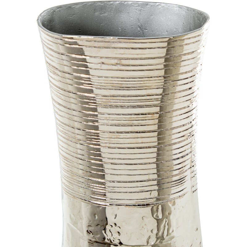 Jarrón Aluminio Plateado 28x10x54cm - Image 3