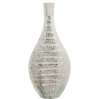 Jarrón Aluminio Plateado 30x10x66cm