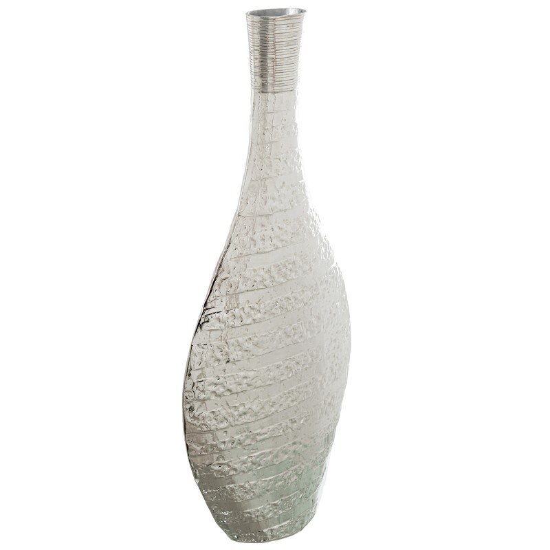 Jarrón Aluminio Plateado 30x10x66cm - Image 4