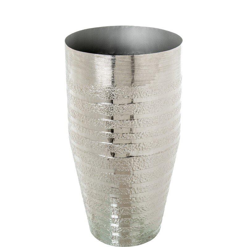 Jarrón Aluminio Plateado Ø40x75cm