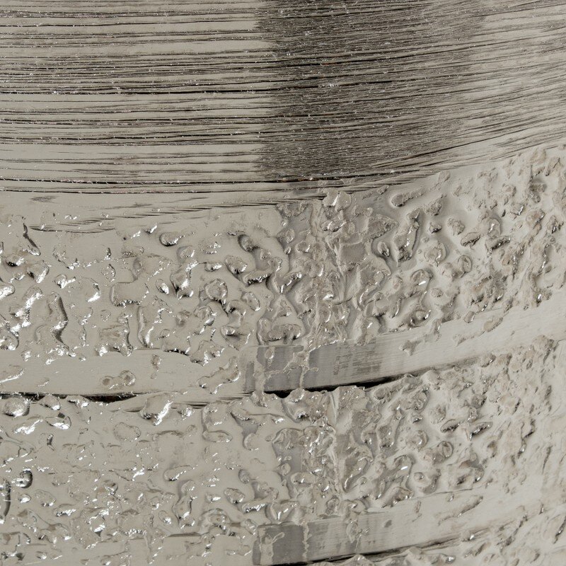 Jarrón Aluminio Plateado Ø40x75cm - Image 4