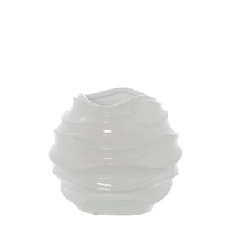 Jarrón Cerámica 20cm Blanco Brillo Ø30x20cm