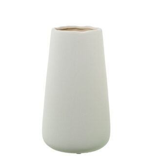 Jarron Ceramica 23cm Crema Rugosa Ø13x23cm