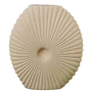 Jarrón Cerámica 24,5cm Crudo 21,5x7,5x24,5cm