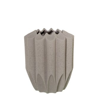 Jarrón Cerámica 28cm Marrón Claro Ø22x28cm