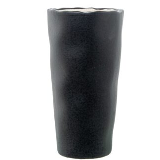 Jarron Ceramica 28cm Negra Ø14x28cm