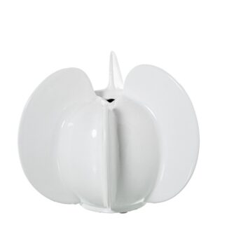 Jarrón Cerámica 30cm Blanco Brillo Ø30x30cm