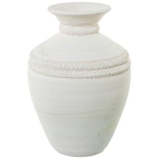 Jarrón Ceramica 40cm Blanco Arena Fina Ø29x40cm
