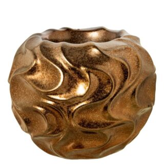 Jarrón Cerámica 40cm Oro Ø38x40cm