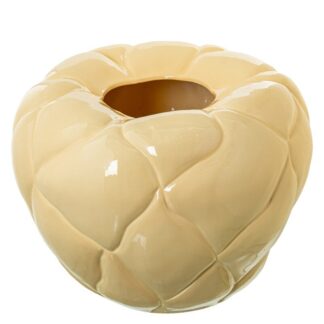 Jarrón Cerámica Ø41x33cm Crema Brillo Ø41x33cm