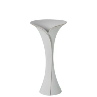 Jarron Ceramica 43cm Blanco/oro Acabado Arena 27x43cm