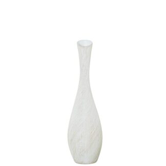 Jarron Ceramica 60cm Espiral Blanco/beige 19x19x60cm