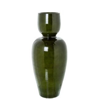 Jarron Ceramica 60cm Verde Brillo 60cm