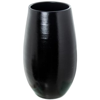 Jarron Ceramica 70cm Negro Brillo 30x70cm