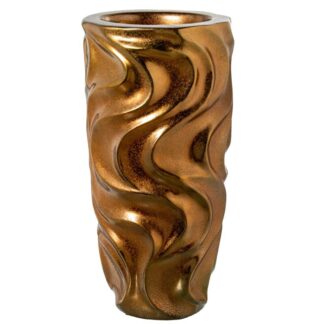 Jarrón Ceramica 70cm Oro Ø33x70cm