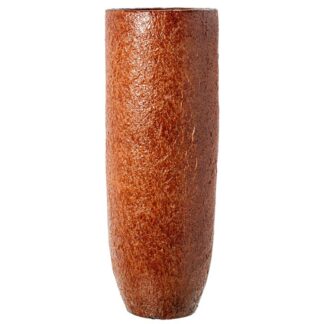 Jarrón Cerámica 80cm Marrón Rugoso Ø30x80cm