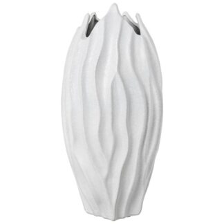 Jarrón Cerámica Blanco 19x18,5x39cm
