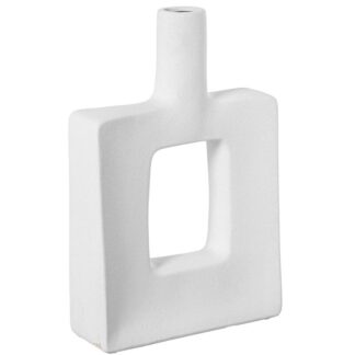Jarrón Cerámica Blanco 20x7,5x31cm