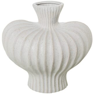 Jarrón Cerámica Blanco 23,5x16,5x22,5cm