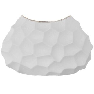 Jarrón Cerámica Blanco Arena/dorado 46x17x30cm