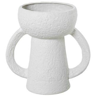 Jarrón Cerámica Blanco C/asas 34x21,5x35,5cm