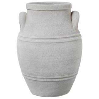 Jarrón Cerámica C/asas 40cm Gris Arena Ø27x40cm