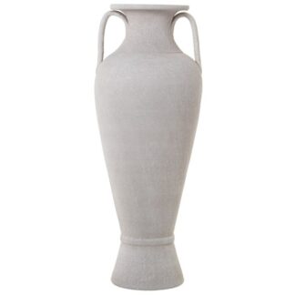 Jarrón Cerámica C/asas 80cm Blanco Arena Ø30x80cm