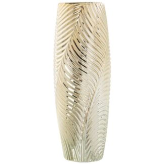 Jarrón Cerámica Dorado Ø15x40cm